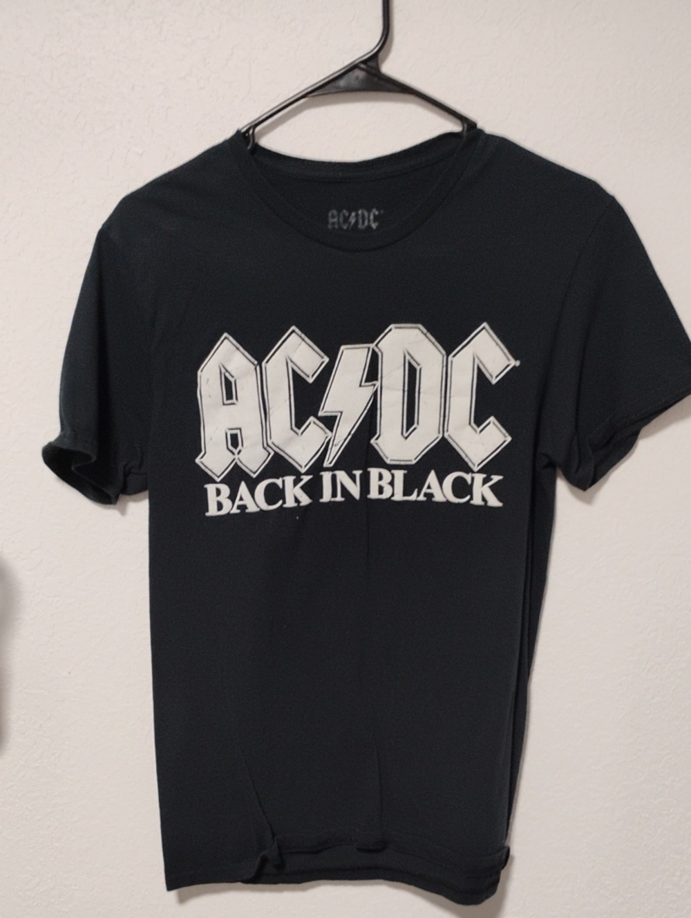 AC/DC Black Short Sleeve 'Back In Black' Graphic Tee